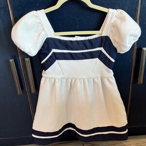Janie and Jack Quiltef Puff Sleeve Dress